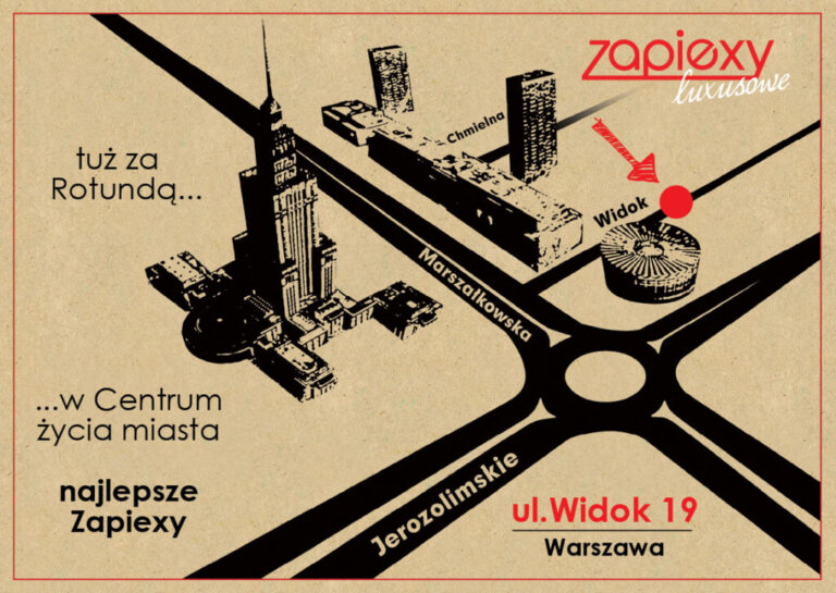 Mapa dojścia do Zapiexów Luxusowych przy ulicy Widok 19
