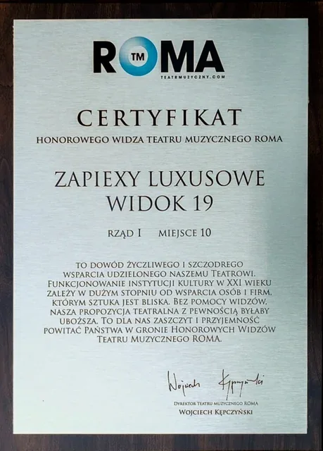Honorowy Widz Teatru Muzycznego Roma